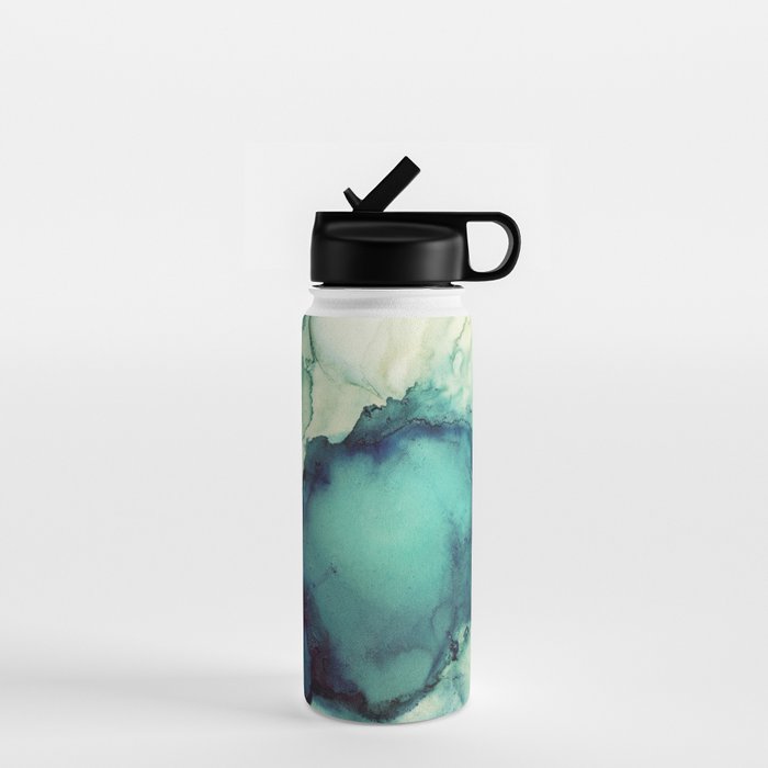 Teal Abstract Water Bottle Gallery Image 1