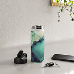 Teal Abstract Water Bottle Gallery Image 5