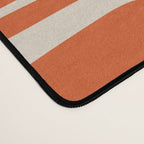 Mid Century Modern Piquet Geometric Multi Pattern in Orange Spice and Beige Desk Mat Gallery Image 4