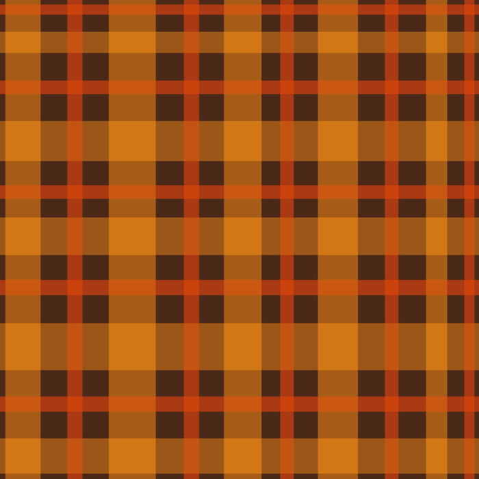 Autumn Plaid Pattern in Retro 70s Orange and Brown Coffee Mug Gallery Image 2