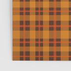 Autumn Plaid Pattern in Retro 70s Orange and Brown Poster Gallery Image 3