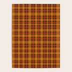 Autumn Plaid Pattern in Retro 70s Orange and Brown Poster Gallery Image 4