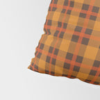 Autumn Plaid Pattern in Retro 70s Orange and Brown Pillow Sham Gallery Image 4