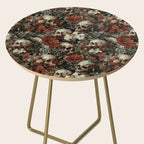 Skull and Floral Pattern Side Table Gallery Image 2