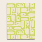 Mid Century Modern Piquet Abstract Multi Pattern Light Lime Linden Green Beige Notebook Gallery Image 4