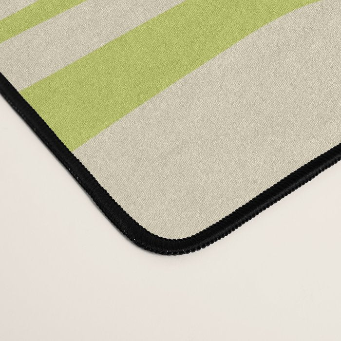 Mid Century Modern Piquet Abstract Multi Pattern Light Lime Linden Green Beige Desk Mat Gallery Image 4
