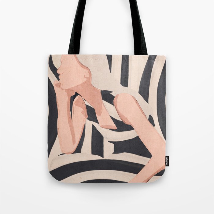 Striped Presence Tote Bag Gallery Image 1
