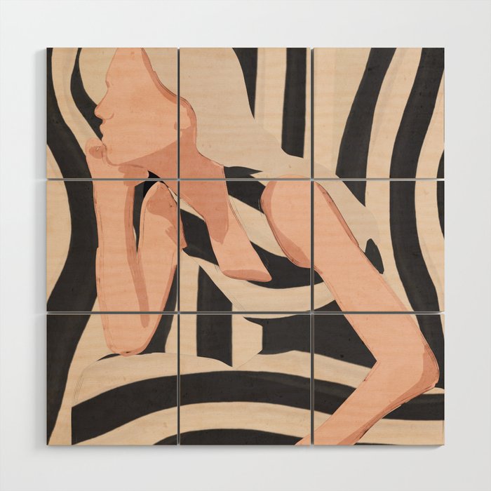 Striped Presence Wood Wall Art Gallery Image 1