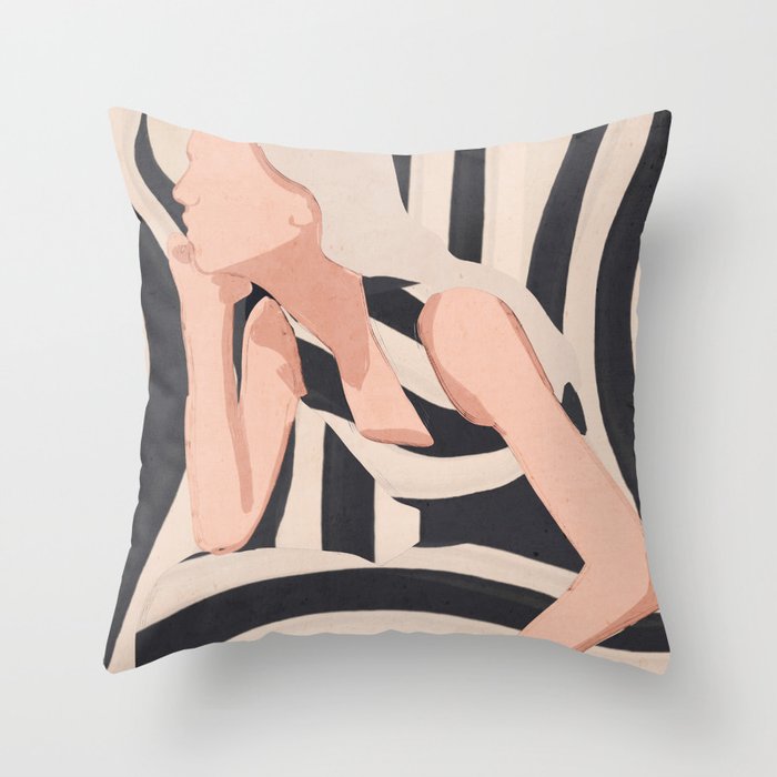 Striped Presence Throw Pillow Gallery Image 1
