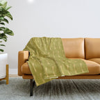 Dragonfly Pattern XV Chartreuse Green Throw Blanket Gallery Image 1