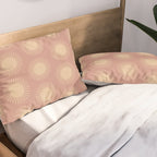Boho Summer Sun Pattern XV Neutral Pastel Pink Pillow Sham Gallery Image 2