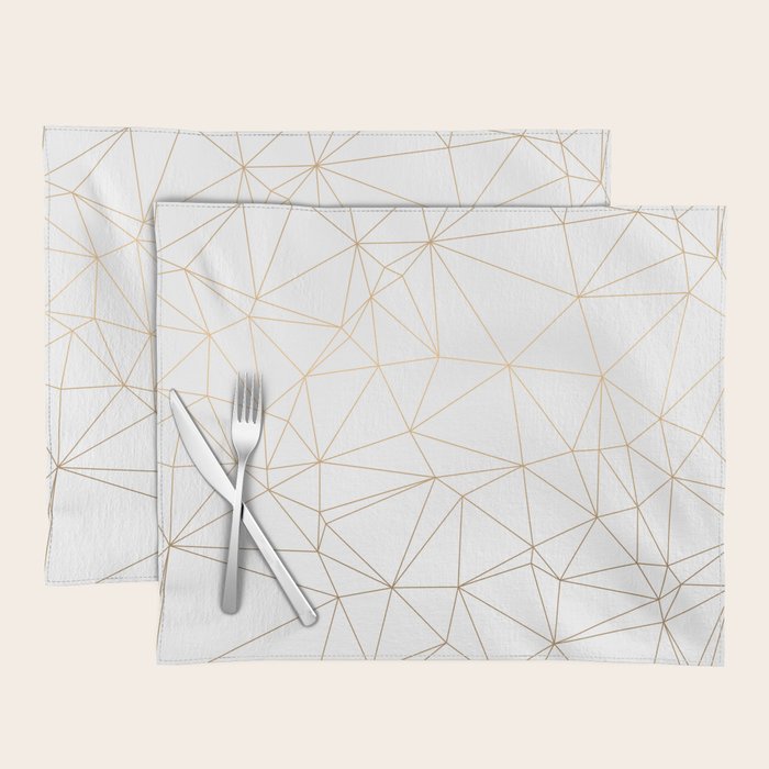 Geometric Gold Minimalist Design Placemat Gallery Image 1