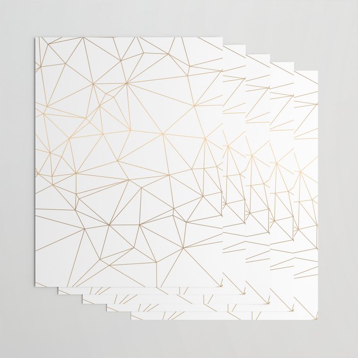 Geometric Gold Minimalist Design Wrapping Paper Gallery Image 3