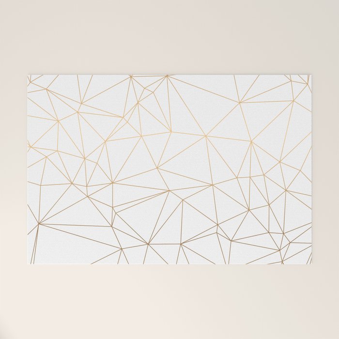Geometric Gold Minimalist Design Welcome Mat Gallery Image 1