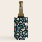 Woodland Forest Flowers - Navy Blue Wine Chiller Gallery Image 3
