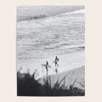 Surfers | Minimalist Black White Photography | Ocean Beach Travel Photo Poster Gallery Image 4