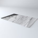 Surfers | Minimalist Black White Photography | Ocean Beach Travel Photo Rug Gallery Image 3