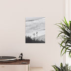 Surfers | Minimalist Black White Photography | Ocean Beach Travel Photo Poster Gallery Image 2