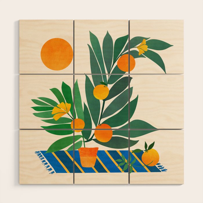 Summer's End With Oranges Wood Wall Art Gallery Image 1