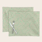 SWIRL Lime and Almond Placemat Gallery Image 1