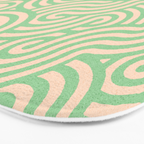 SWIRL Lime and Almond Bath Mat Gallery Image 3