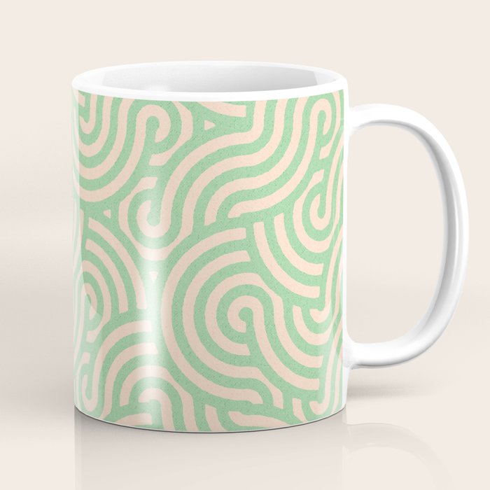 SWIRL Lime and Almond Coffee Mug Gallery Image 1