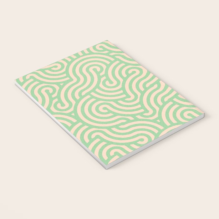 SWIRL Lime and Almond Notebook Gallery Image 3