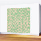 SWIRL Lime and Almond Wall Mural Gallery Image 2