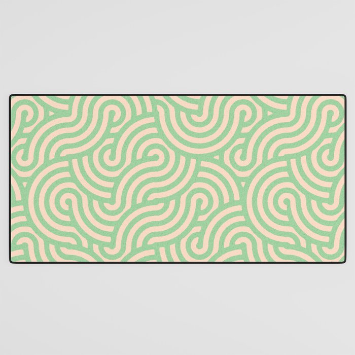 SWIRL Lime and Almond Desk Mat Gallery Image 3