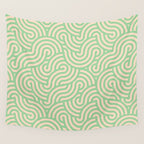 SWIRL Lime and Almond Wall Tapestry Gallery Image 4