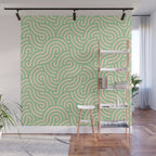 SWIRL Lime and Almond Wall Mural Gallery Image 1