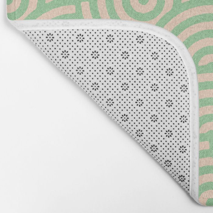 SWIRL Lime and Almond Bath Mat Gallery Image 2