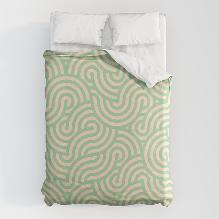 SWIRL Lime and Almond Duvet Cover Gallery Image 6
