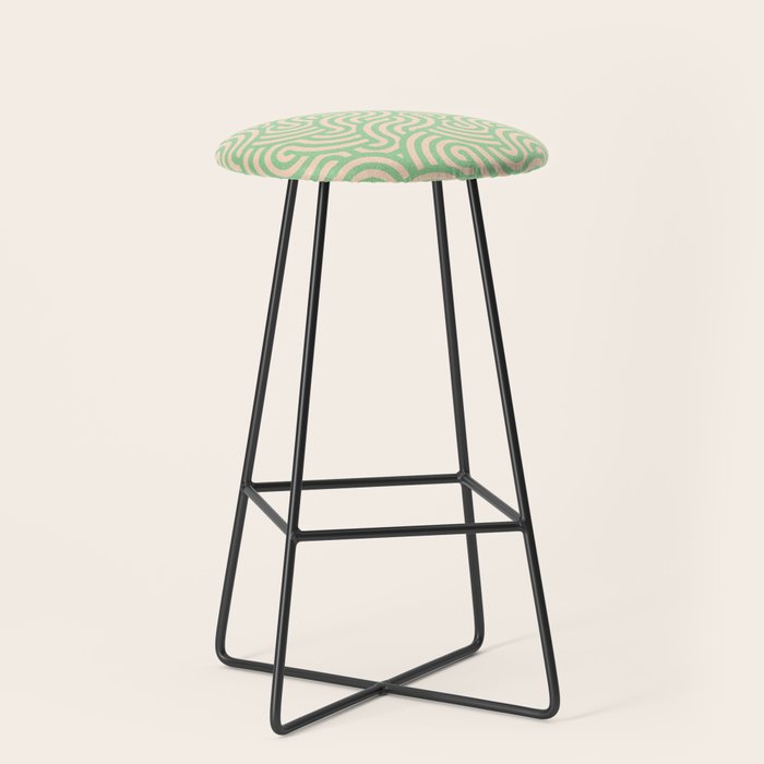 SWIRL Lime and Almond Stool Gallery Image 1