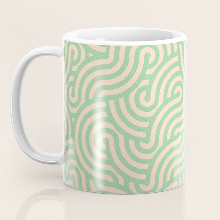 SWIRL Lime and Almond Coffee Mug Gallery Image 3