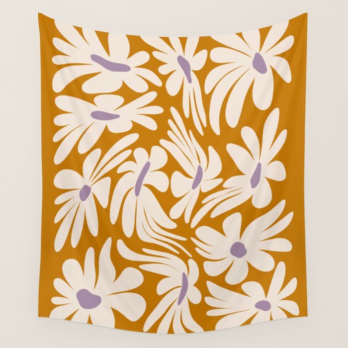 Floral Wave Wall Tapestry Gallery Image 1