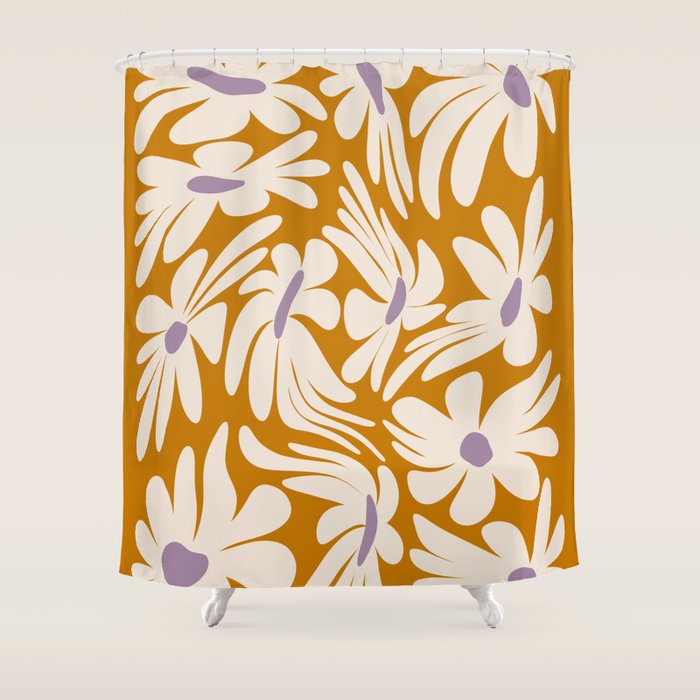 Floral Wave Shower Curtain Gallery Image 1