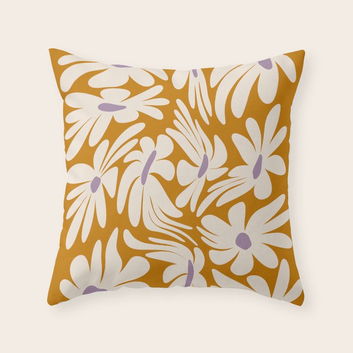 Floral Wave Throw Pillow Gallery Image 6