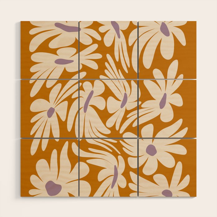 Floral Wave Wood Wall Art Gallery Image 1