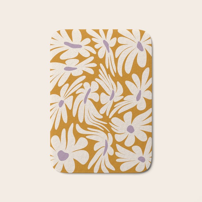 Floral Wave Bath Mat Gallery Image 1