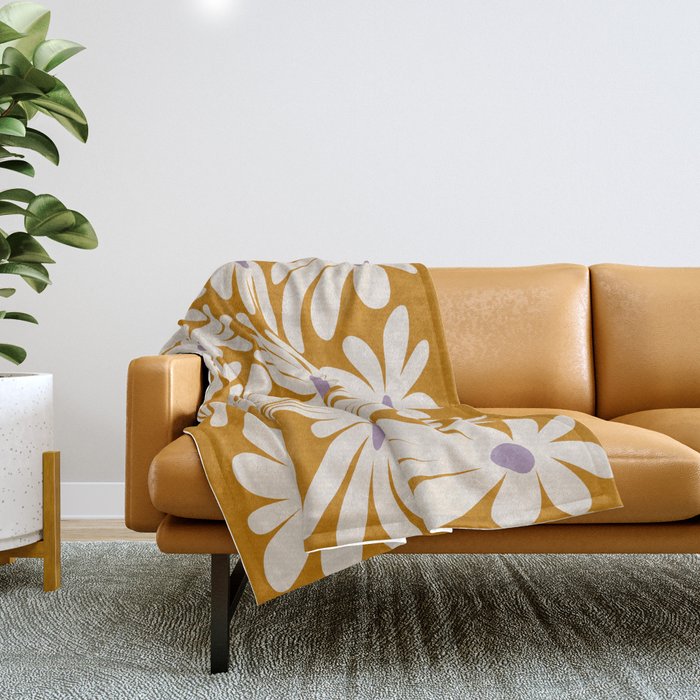 Floral Wave Throw Blanket Gallery Image 1