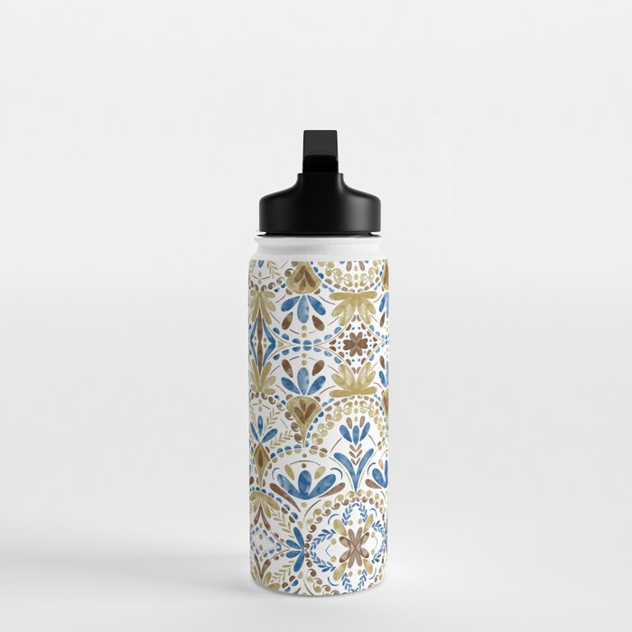 Whimsical Botanical Tile Water Bottle Gallery Image 3