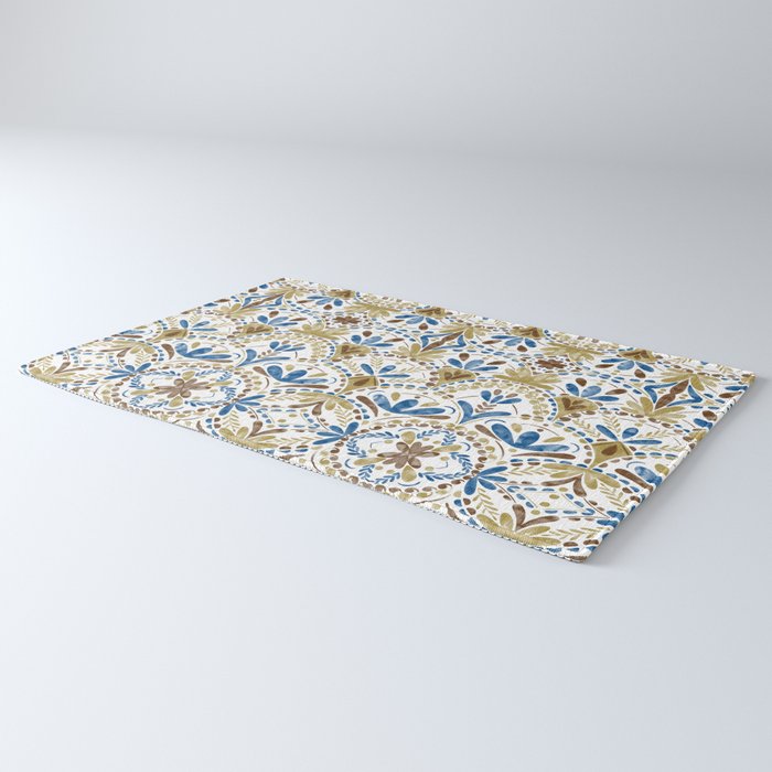 Whimsical Botanical Tile Rug Gallery Image 3