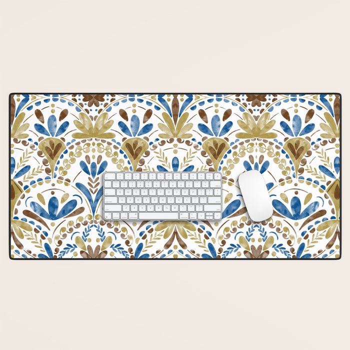 Whimsical Botanical Tile Desk Mat Gallery Image 1