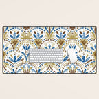 Whimsical Botanical Tile Desk Mat Gallery Image 1