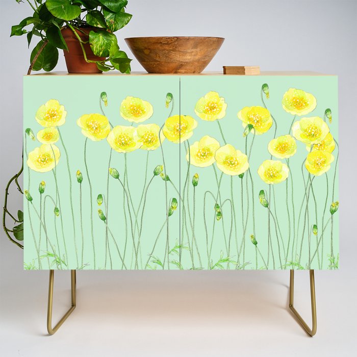 Yellow Wildflowers II Credenza Gallery Image 1