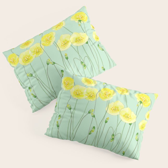 Yellow Wildflowers II Pillow Sham Gallery Image 3