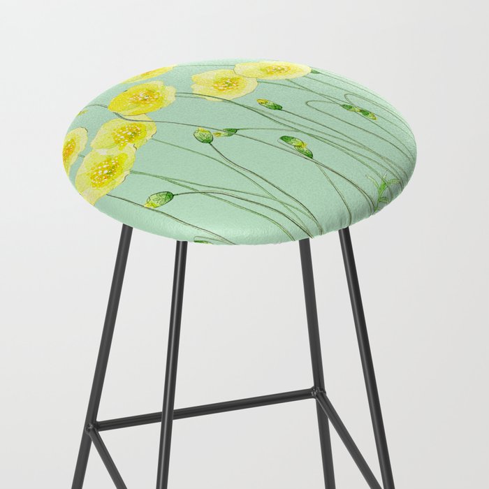 Yellow Wildflowers II Stool Gallery Image 2