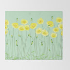 Yellow Wildflowers II Throw Blanket Gallery Image 2