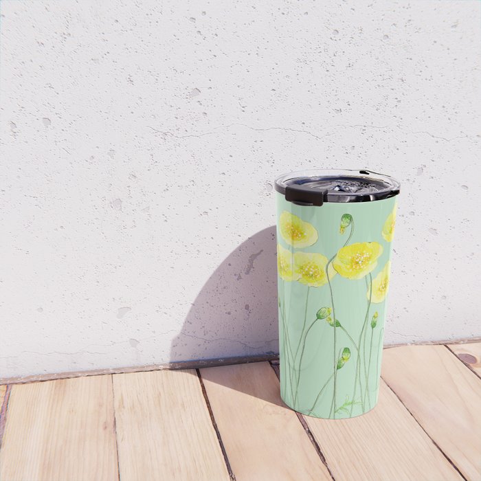 Yellow Wildflowers II Travel Mug Gallery Image 4